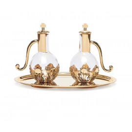 Glass cruets + tray (10)