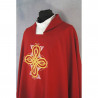 Gothic red embroidered chasuble - plain fabric (39) - Image 2