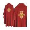 Gothic red embroidered chasuble - plain fabric (39) - Image 1