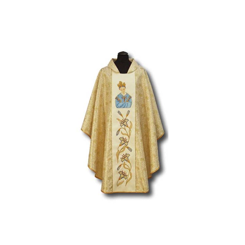 Embroidered chasuble Our Lady of Lasalette - Best Catholic Shop
