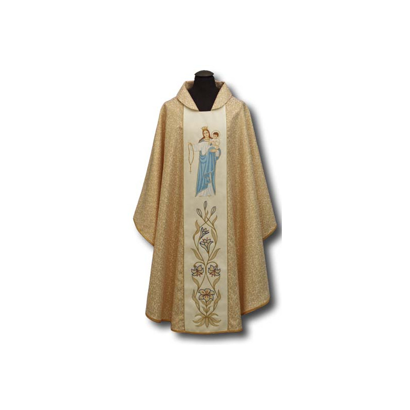 Embroidered chasuble Our Lady of the Rosary - Best Catholic Shop