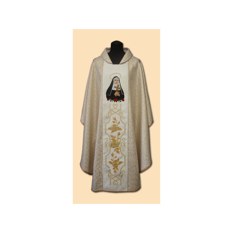Embroidered chasuble Saint Rita - Best Catholic Shop