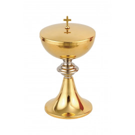 Communion ciborium, plain, gilded 18.5 cm (7.28 in)