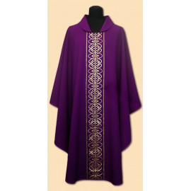 Stretch chasuble, embroidered belt, liturgical colors (69)