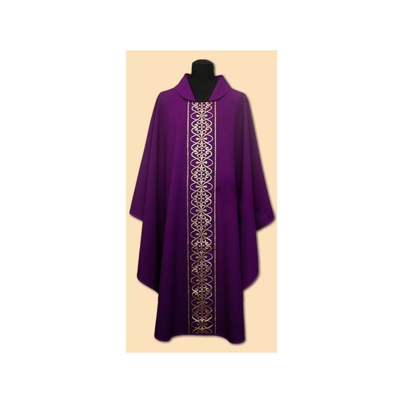 Stretch chasuble, embroidered belt, liturgical colors (69) - Best Catholic Shop