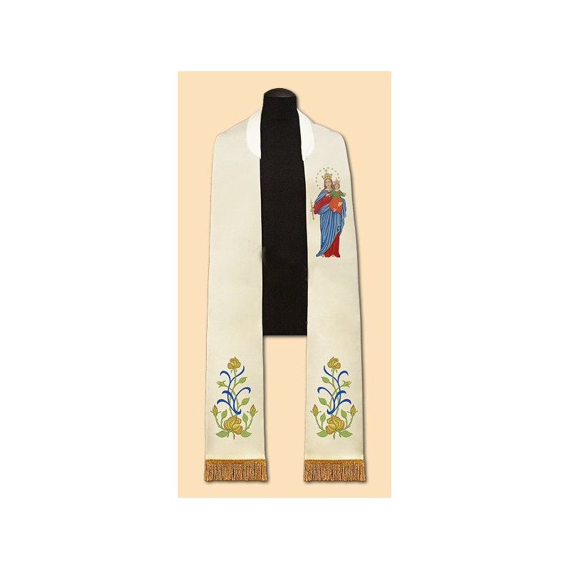 Embroidered stole Our Lady Help of the Faithful - Best Catholic Shop
