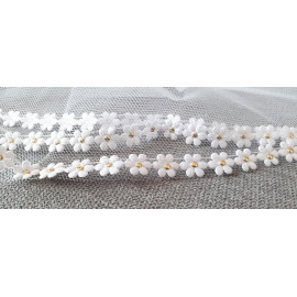 Monstrance veil 120 cm (47.2 inches) - small white flowers