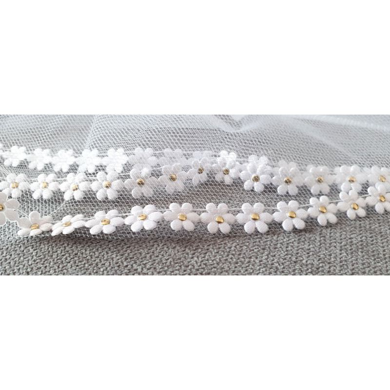 Monstrance veil 120 cm (47.2 inches) - small white flowers - Best Catholic Shop