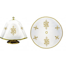 Veil for ciborium embroidered with IHS (20)