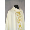 Gothic ecru chasuble embroidered - plain fabric (46) - Image 2