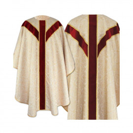 Semi Gothic chasuble - light gold brocade (53)