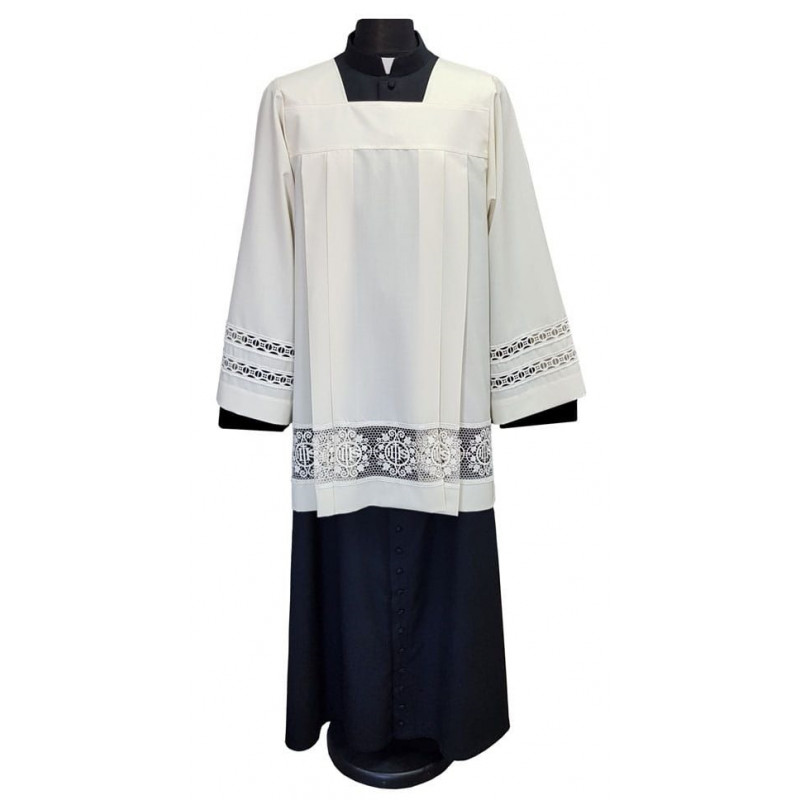 Tropic priest surplice, ecru color (11) - Best Catholic Shop