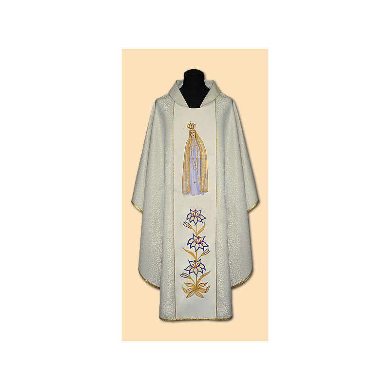 Embroidered chasuble Our Lady of Fatima - Best Catholic Shop