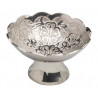 Silver incense burner, legged plate - 8 cm (3.1 inches) - Image 1