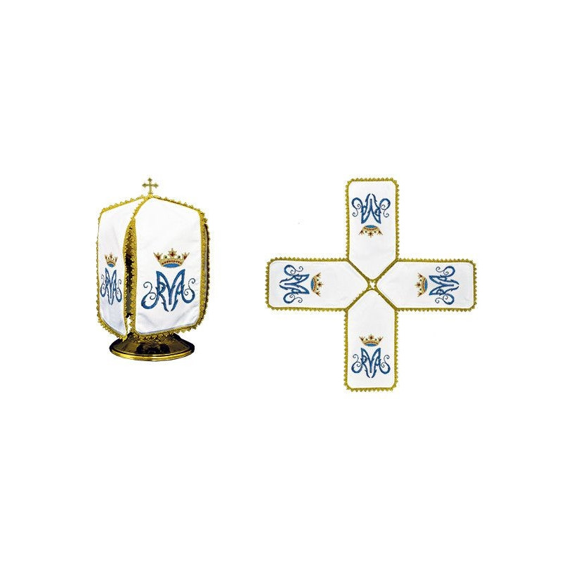 Marian embroidered ciborium veil (14) - Best Catholic Shop