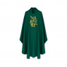 Alpha and Omega chasuble green branches - mix of colors - Image 1