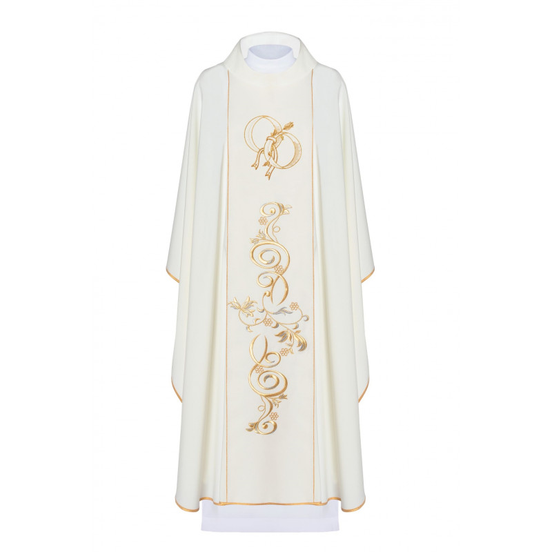 Embroidered wedding chasuble - ecru - Best Catholic Shop