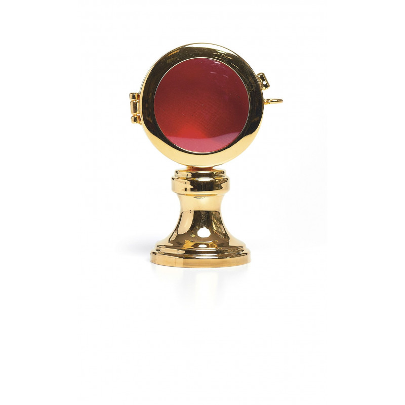 Polished brass reliquary, gilded - 9.5 cm (3.74 in) - Best Catholic Shop