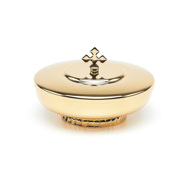 Brass ciborium, 10 cm (3.9 inches) diameter - nodus decorated - Best Catholic Shop