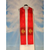 Embroidered cope - IHS red - rosette (1) - Image 3
