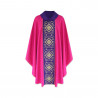 Gothic chasuble, embroidered cross - liturgical colors (5) - Image 3