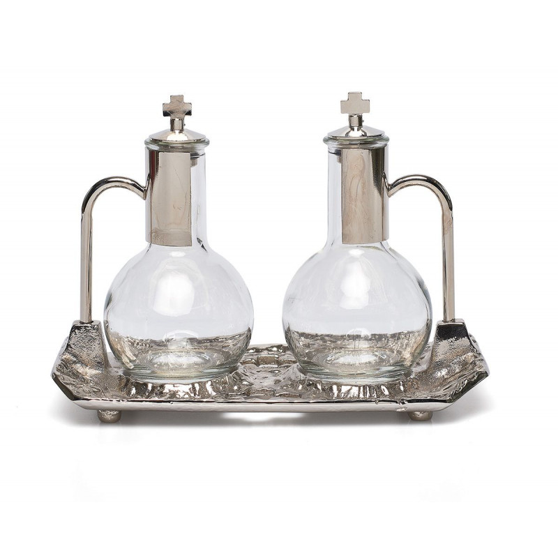 Glass cruet + tray (9) - Best Catholic Shop