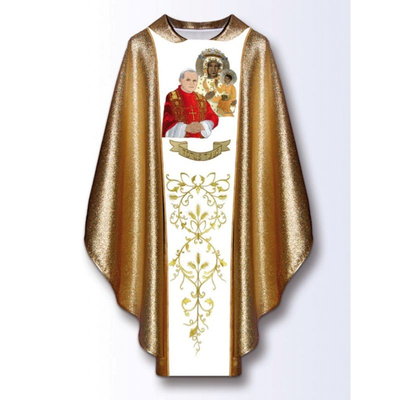 Chasuble with the image of John Paul II and Our Lady of Częstochowa (2) - Best Catholic Shop