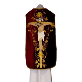 Roman velvet chasuble - Christ Crucified (21)