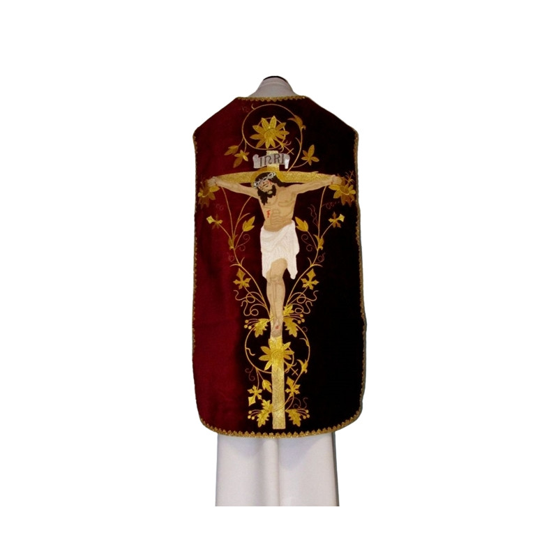 Roman velvet chasuble - Christ Crucified (21) - Best Catholic Shop