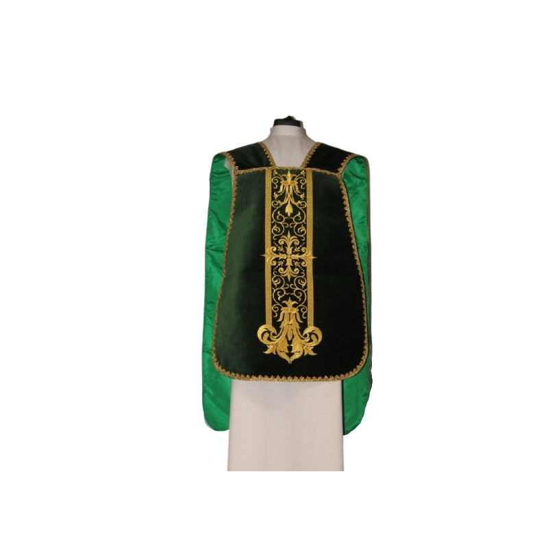 Roman chasuble velvet - Cross, IHS (63) - Best Catholic Shop