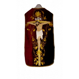 Roman chasuble velvet -  The Crucifixion of Christ (81)