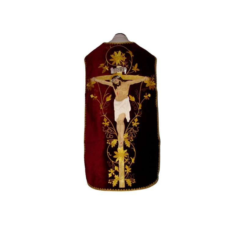 Roman chasuble velvet -  The Crucifixion of Christ (81) - Best Catholic Shop