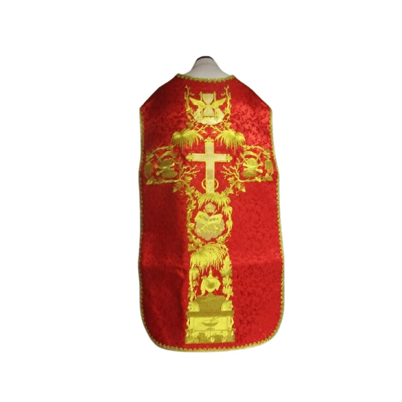 Roman velvet chasuble - Alpha and Omega (80) - Best Catholic Shop
