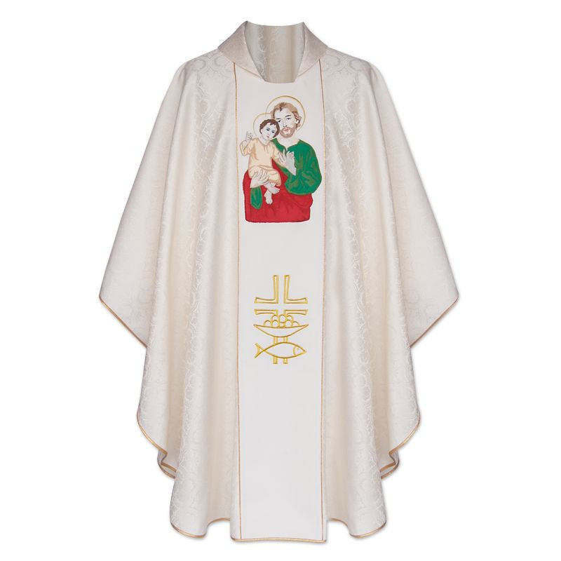Embroidered chasuble image - Saint Joseph - Best Catholic Shop