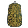Roman chasuble green embroidered eucharistic motif, velvet (74) - Image 2