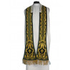Roman chasuble green embroidered eucharistic motif, velvet (74) - Image 3