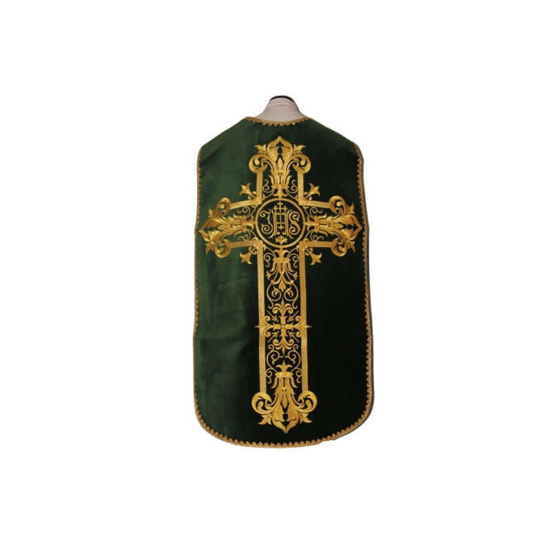 Roman chasuble green velvet (46) - Best Catholic Shop