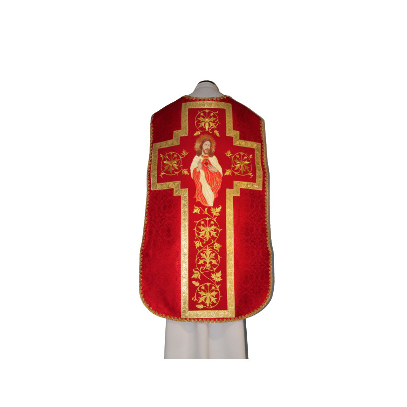 Roman chasuble red Heart of Jesus (59) - Best Catholic Shop