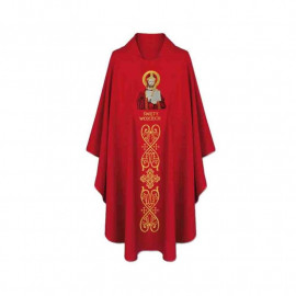 Embroidered Gothic chasuble Saint Adalbert