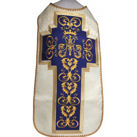 Roman chasuble embroidered Marian motif