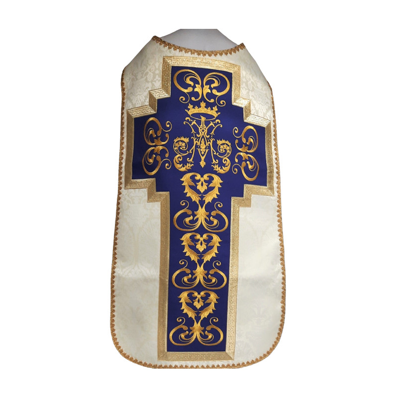 Roman chasuble embroidered Marian motif - Best Catholic Shop
