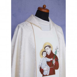 Chasuble with the image of Saint Anthony of Padua.
