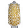 Roman chasuble white embroidered eucharistic motif, velvet (73) - Image 1