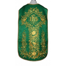 Roman chasuble green embroidered IHS (71)