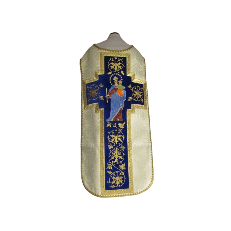 Roman chasuble embroidered Our Lady Help of the Faithful - Best Catholic Shop