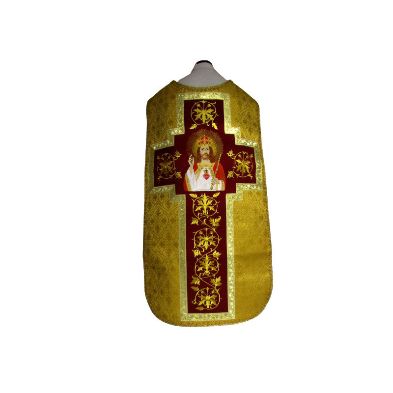 Roman chasuble embroidered Christ the King - Best Catholic Shop