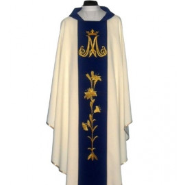 Chasuble, St. Mary's embroidered belt - ecru color (6)