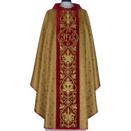 Chasuble rosette - embroidered velvet belt (1)