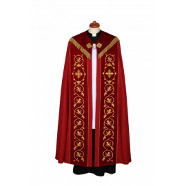 Embroidered cope damask, striped velvet (56)