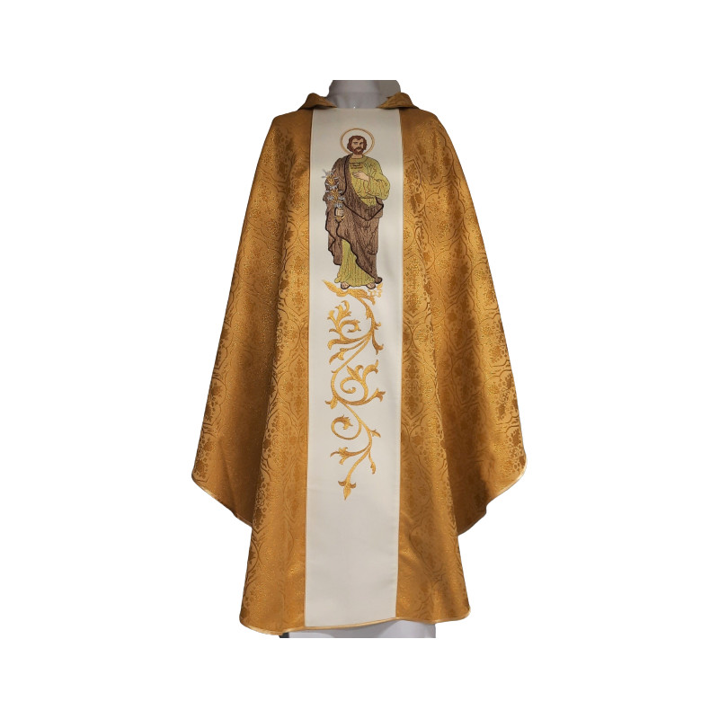 Embroidered chasuble with St. Joseph - rosette (9) - Best Catholic Shop
